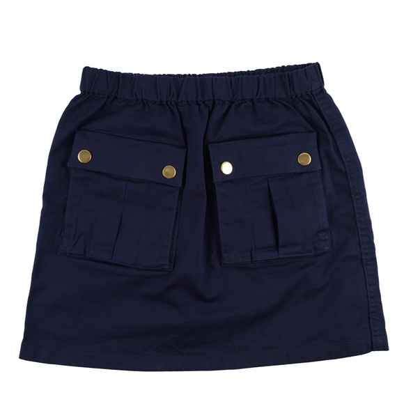 New J.CREW Size XS Pull On Mini Skirt with Patch Pockets in Navy NWT - Picture 5 of 7